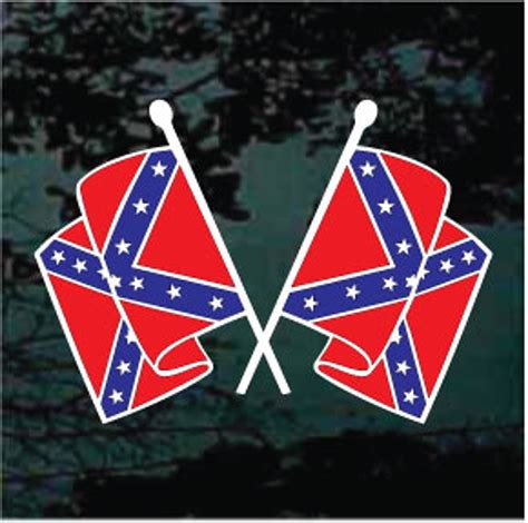 Confederate Flags Waving Decals And Stickers Decal Junky