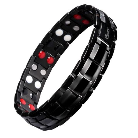 Magnetic Field Therapy Ebuty Titanium Magnetic Therapy Bracelet Double