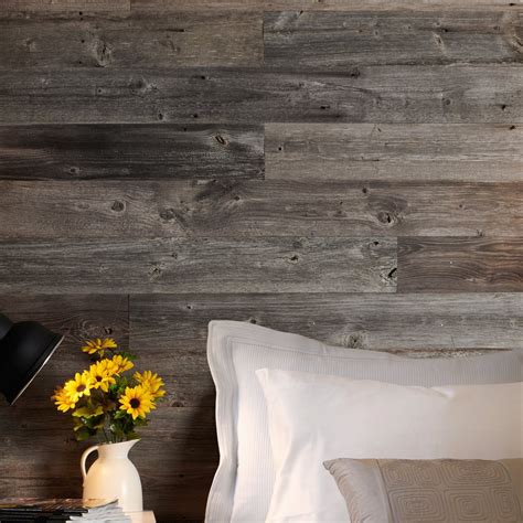 Grey Easyfit Reclaimed Wood Wall Panels Qla Interiors