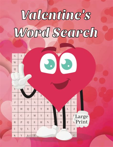 Valentines Word Search For Adults 25 Large Print Valentine Themed