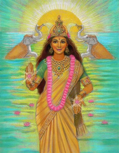 Goddess Lakshmi Art Print By Sue Halstenberg
