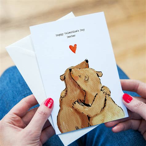 Personalised Bears Valentines Card By Rosie And Radish