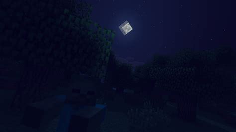 Minecraft Night Time Wallpaper