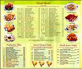 Chinese Food Menu Take Out