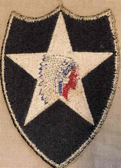 Patch 2nd Infantry Division Us Ww2 Indian Head Division Us Adventure