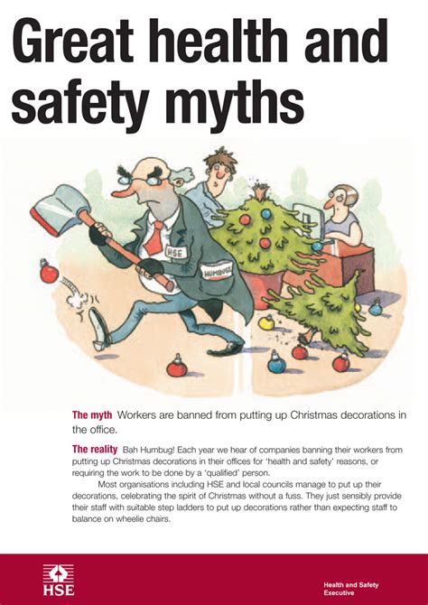 Hse, board, meeting, paper, hse/08/69, annex 2, november 2008, health and safety law, need to know, poster created date: Myth: Workers are banned from putting up Christmas decorations
