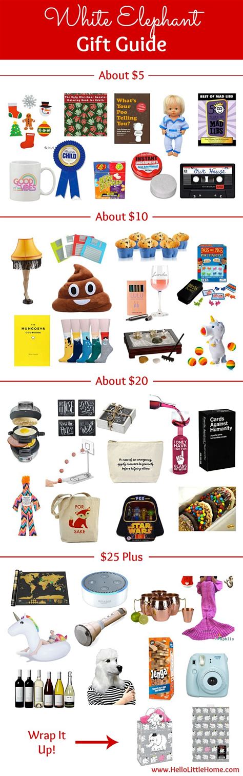 Check out all 62 white elephant gifts below: White Elephant Gift Guide