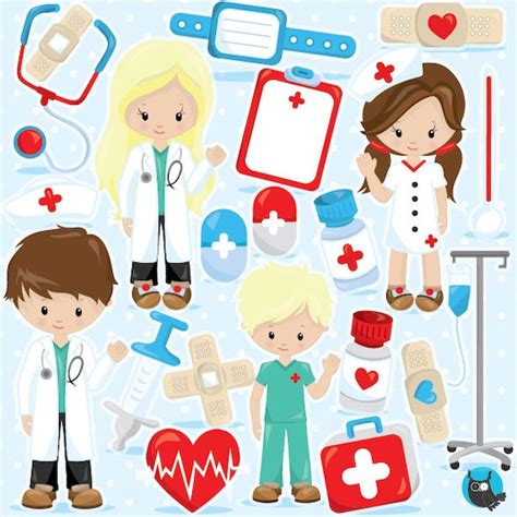 Doctor Clipart Commercial Use Hospital Clipart Vector Graphics Kids
