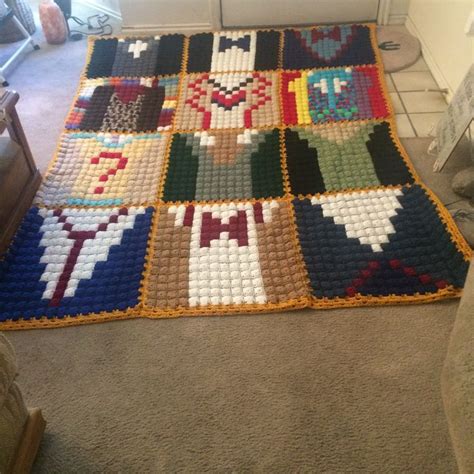 Dr Who Crochet Granny Square Afghan