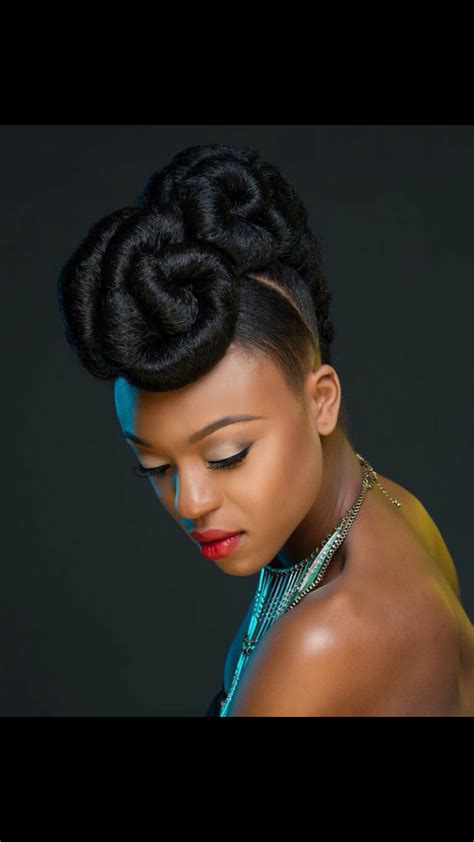 Pin By Lisa On Natural Updo Hairstyles African American Updo