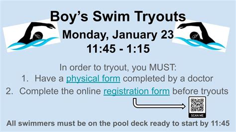 Boys Swim Team Tryouts Mccollough Unis