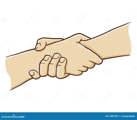 Two Hand Holding Each Other With Strong Grip Stock Vector