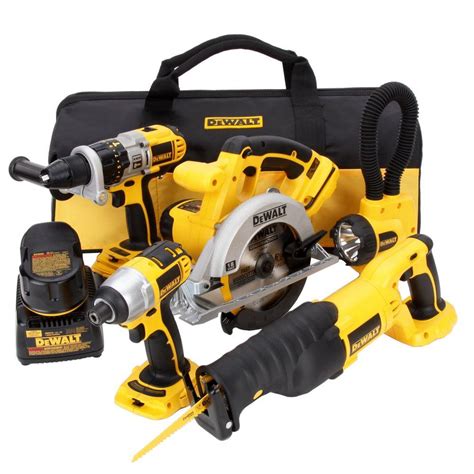 Dewalt 18 Volt Xrp Nicd Cordless Combo Kit 5 Tool With 2 Batteries