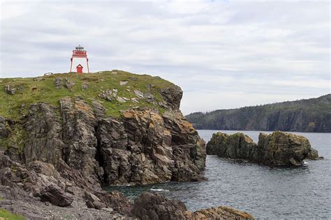 Light Tower Coastline Newfoundland Labrador Canada Light Tower