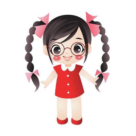 girl Anime Cute Character Cartoon Model Emotion Illustration ClipArt