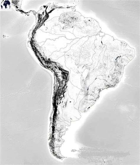 Free Printable Labeled Map Of South America Physical Pdf People Around