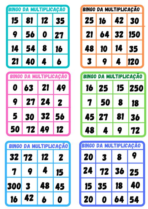 Bingo Da Multiplicação