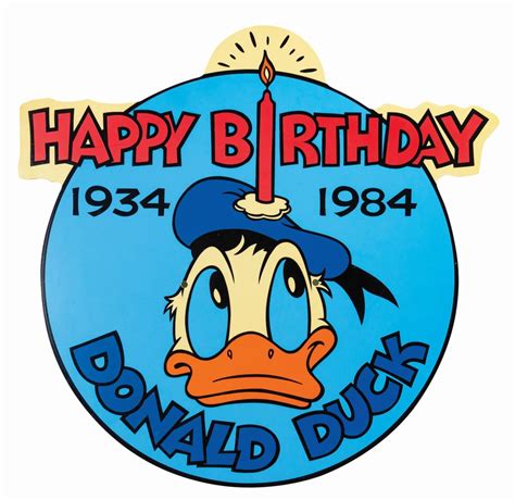 Donald Ducks 50th Birthday Sign