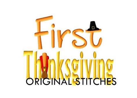 My First Thanksgiving Machine Embroidery Digital Design File Etsy
