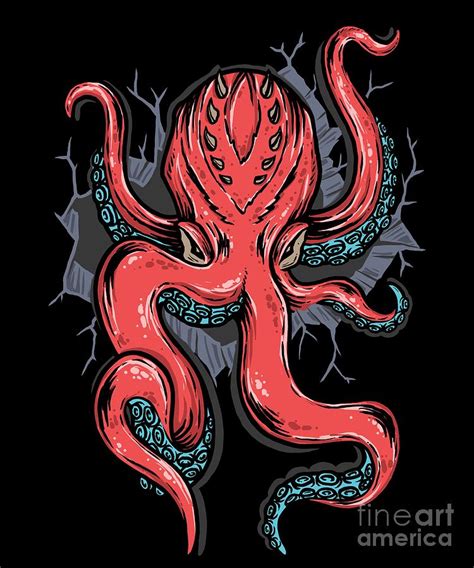 Halloween Octopus Sea Monster Costume Scary Squid Kraken Digital Art By