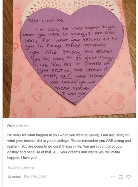 Sexual Assault Survivors Share Powerful Handwritten Letters Of Self Love Mashable