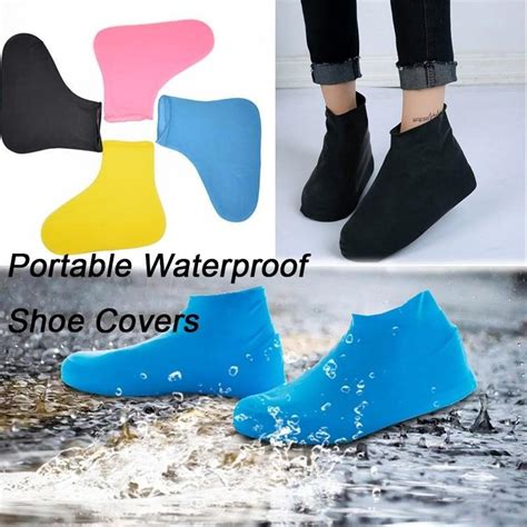 rain shoe silicone anti slip reusable waterproof shoes protector cover overshoes online fashion