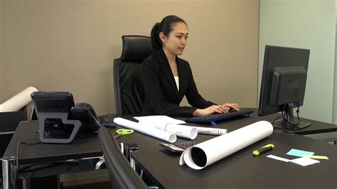 Busy Asian People At Work In Executive Office Beautiful Japanese