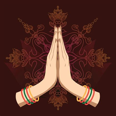 Hindu Praying Vector Art Icons And Graphics For Free Download