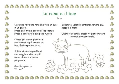 Leggi i grandi classici illustrati, su portale bambini. La rana e il bue