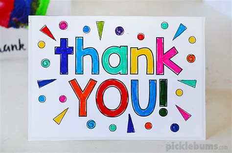 Printable Thank You Cards To Make With Your Kids