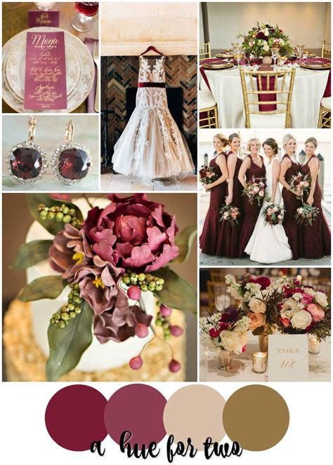 A delicate combination of champage ivory pearl and gold Bordeaux, Marsala, Cream and Gold Elegant Wedding Colour ...