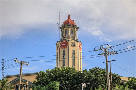 The Clock Tower Of The Manila City Hall In Manila Philippines Stock