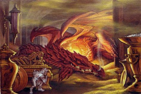 The Invisible Thief By Stephen Hickman Smaug From Tolkiens The Hobbit