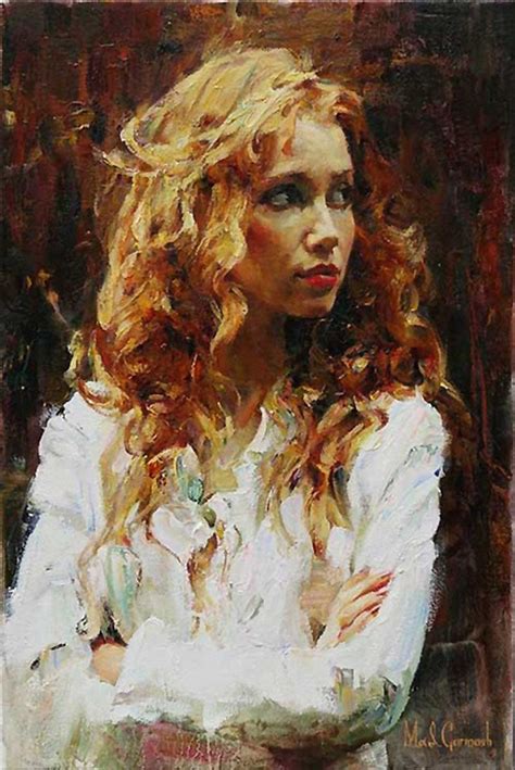 Michael Garmash Oil On Canvas Contemporary Figurative Impressionist Beautiful Blonde Female