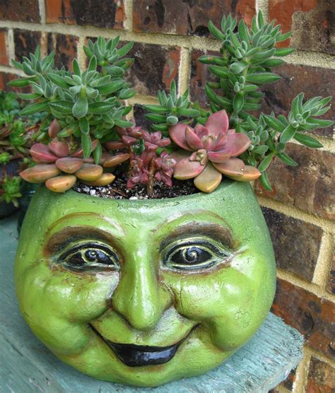 Head Planters Succulents In Containers Flower Planters