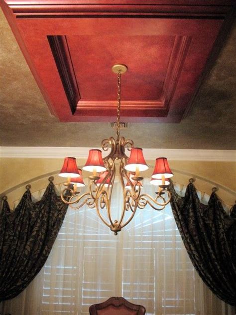 Find ceiling lighting at wayfair. Love this ceiling, light fixture, and window treatments ...