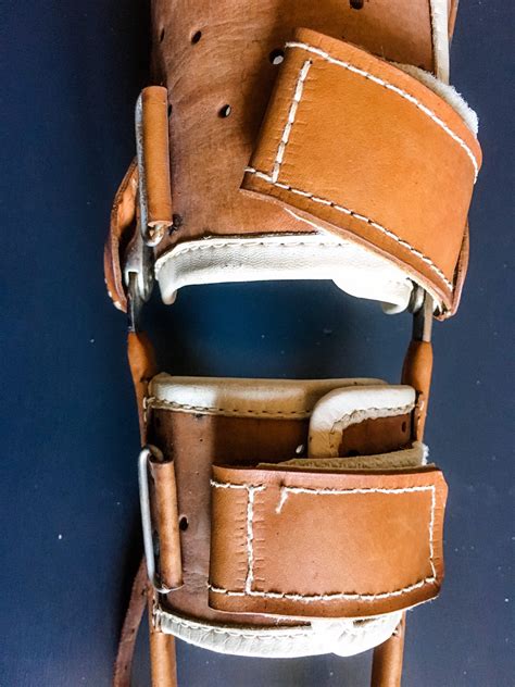 1960s Vintage French Orthopaedic Leather Leg Brace For A Etsy