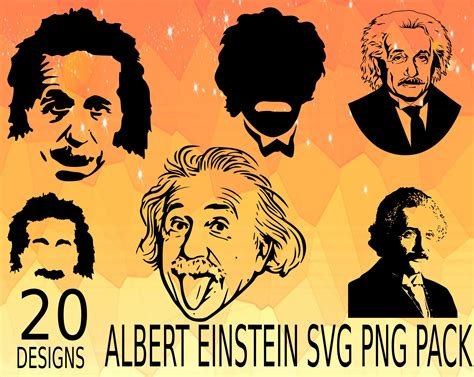 Albert Einstein Svg Png Diseño Paquete Cricuit Diseño Pack Etsy