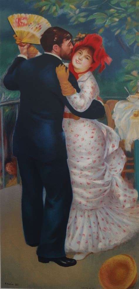 Pierre Auguste Renoir Danse à La Campagne Lithographie Art Moderne