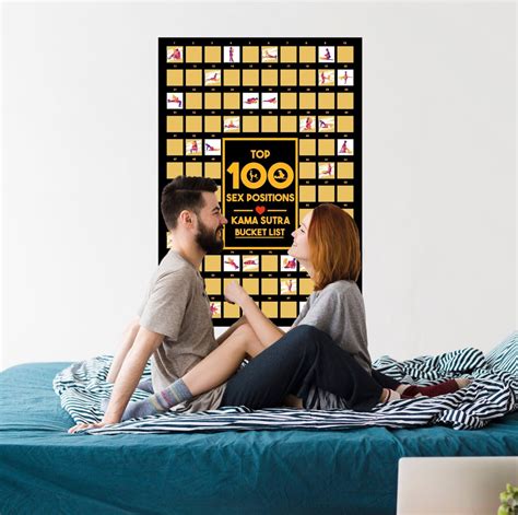 100 Kama Sutra Positions Scratch Off Sex Positions Bucket List Romantic Date Night Anniversary