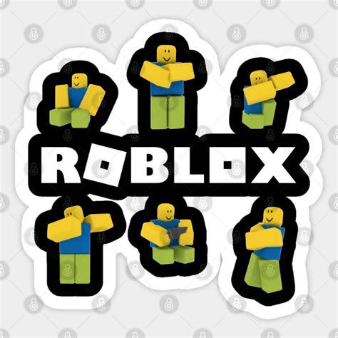 Roblox Noob Roblox Sticker Teepublic