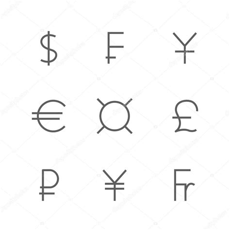 set symbols of world currencies vector illustration stock vector image by ©kup1984 110036972