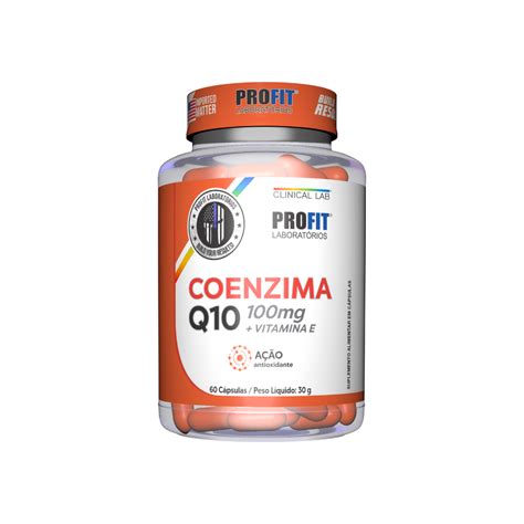 Coenzima Q10 100mg Vitamina E 60 Cápsulas Profit Bh Suplementos