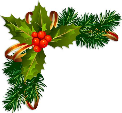Houx Clipart Clipground Electric Background Green Border - Christmas ...