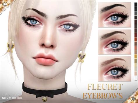 Pralinesims Fleuret Eyebrows N111 Makeup Cc Sims 4 Cc Makeup Makeup