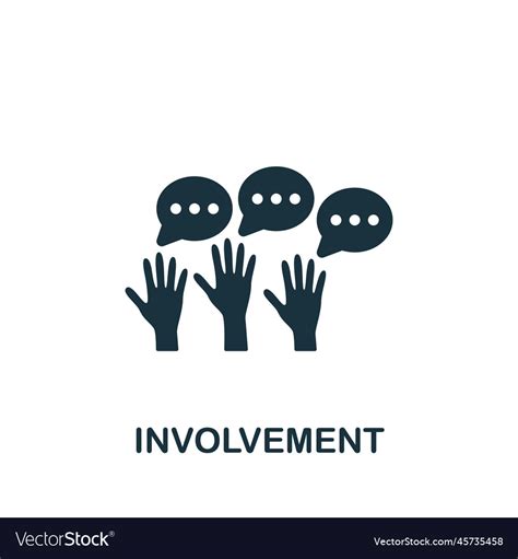 Involvement Icon Monochrome Simple Sign From Vector Image
