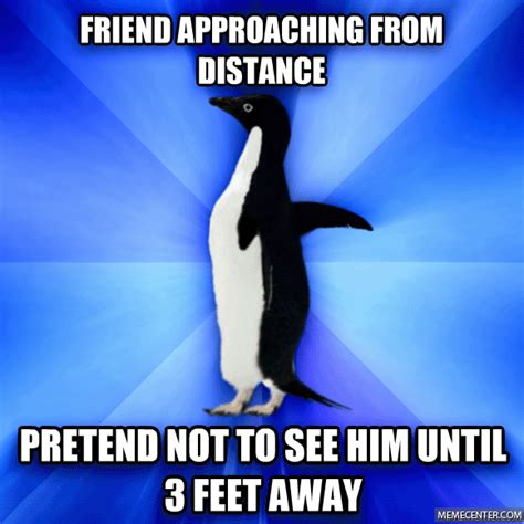 Share the best gifs now >>>. Socially Awkward Penguin by shadowx - Meme Center