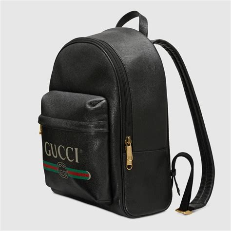 Shop The Gucci Print Leather Backpack By Gucci The Backpack Continues