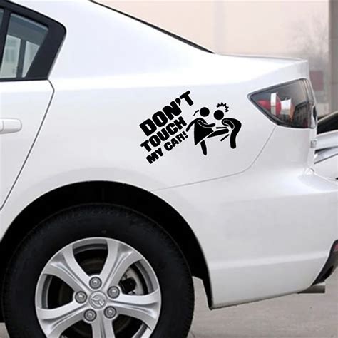 Don T Touch My Car Sticker And Decals Funny Waterproof Jdm Sticker On Car Body Stripe Auto