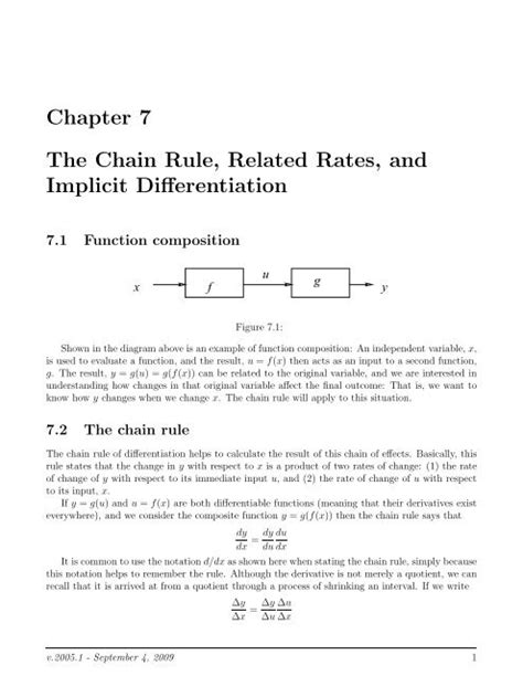 Chapter 7 The Chain Rule Related Rates And Implicit Differentiation